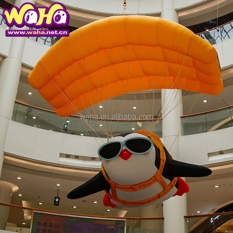 Outdoor standing inflatable advertising cartoon model Giant inflatable Antarctic penguin