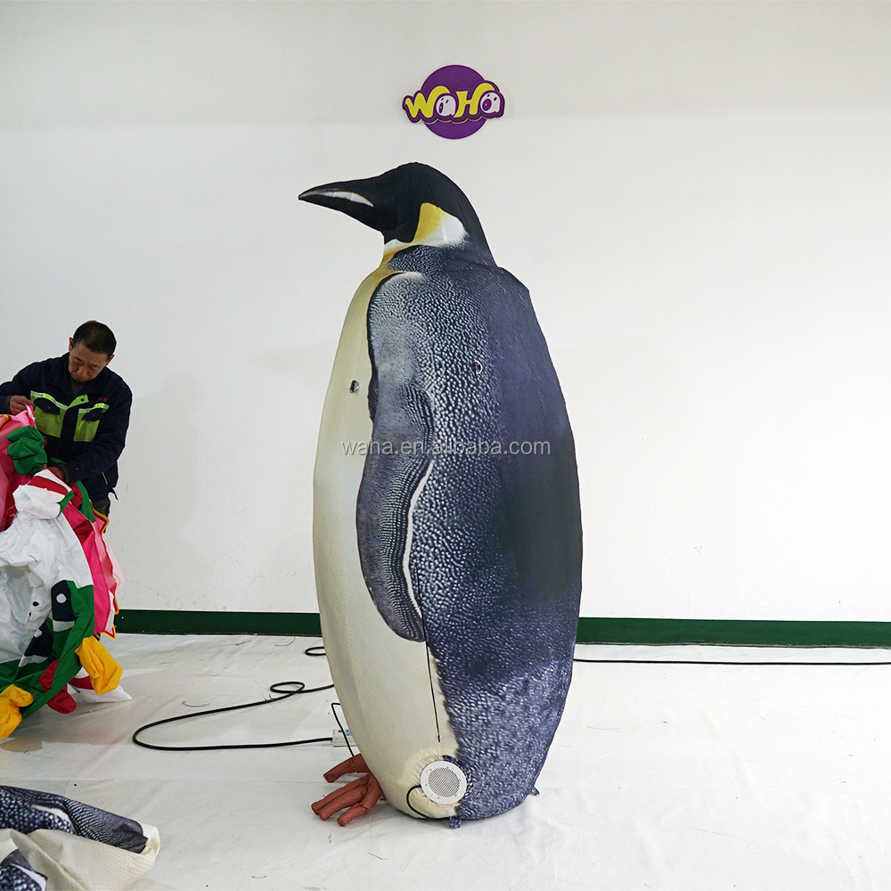 Outdoor standing inflatable advertising cartoon model Giant inflatable Antarctic penguin