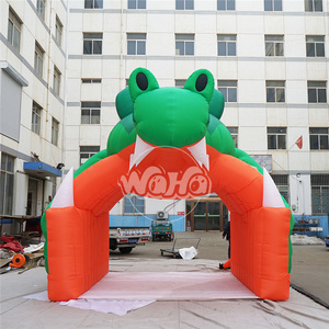 Popular Inflatable Football Sports Entrance Cartoon Crocodile Tunnel for Team Mascot Advertising by Custom Design