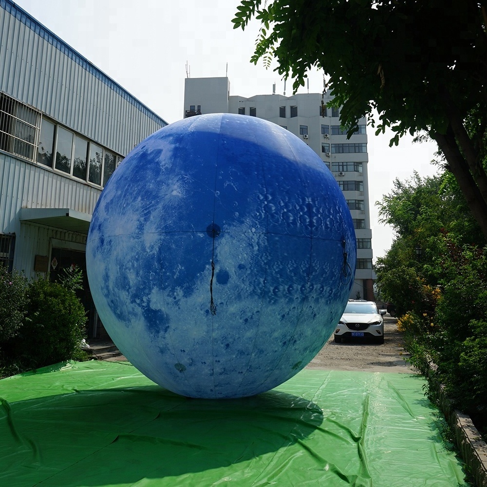 Beautiful giant inflatable moon ball balloon with led light for event