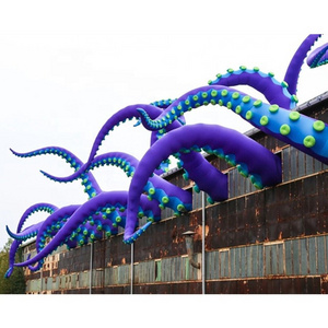 Giant roof decoration inflatable octopus tentacle, inflatable squid