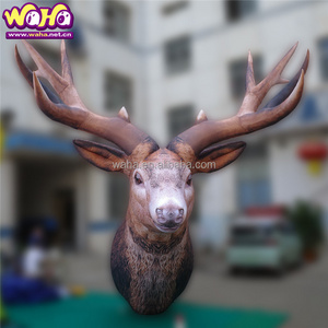 Personalized inflatable christmas deer head for decoration / giant blow up balloon for toys