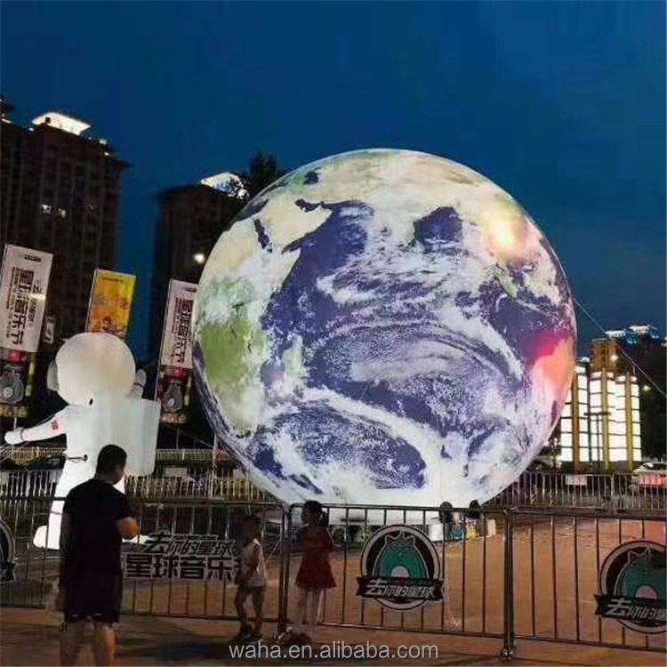 Beautiful giant inflatable moon ball balloon with led light for event