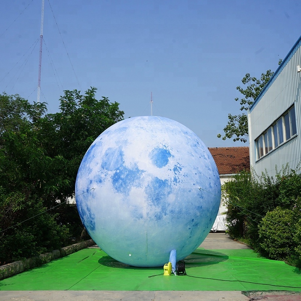 Beautiful giant inflatable moon ball balloon with led light for event