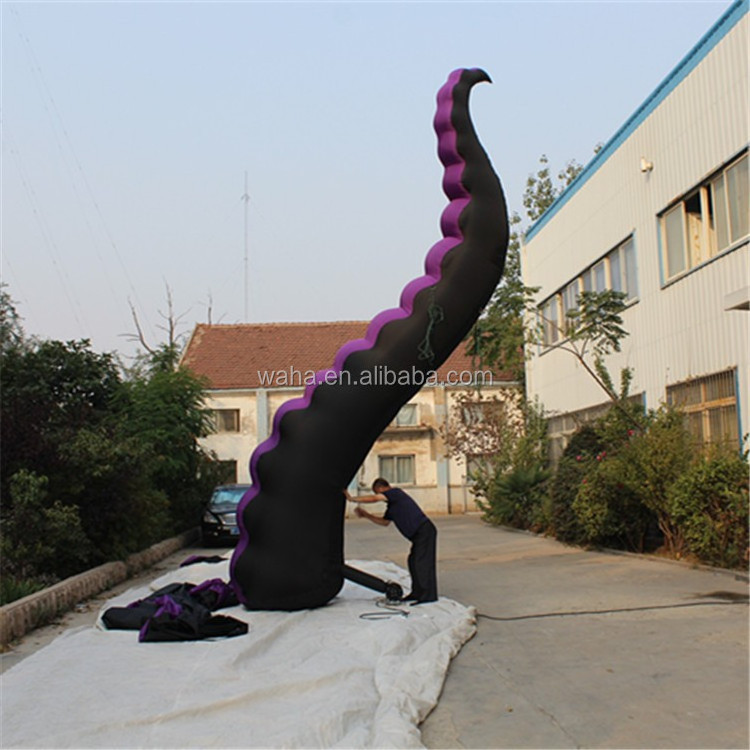 Giant roof decoration inflatable octopus tentacle, inflatable squid