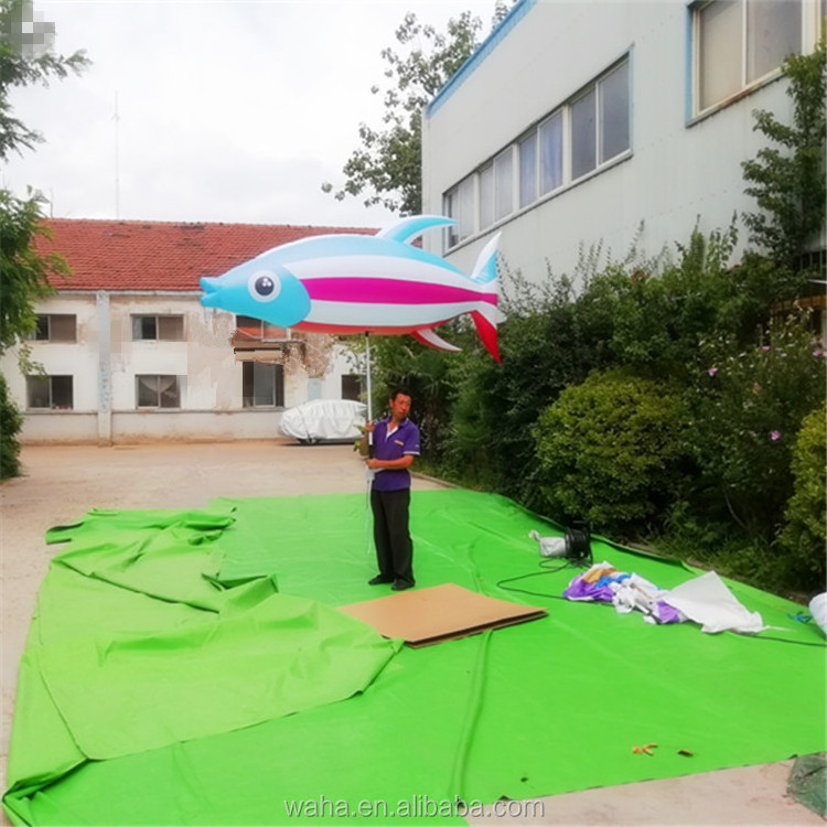 festival city parade event walking inflatable fish shark sea animal puppet costume