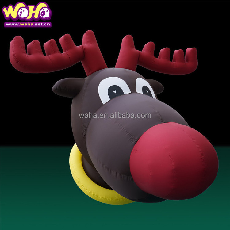 Customized inflatable deer head for Christmas decorations