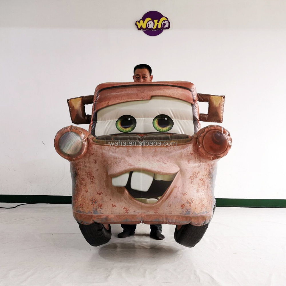 funny carnival parade inflatable walking car Advertising police type inflatable cartoon car model costume in advertising Inflat