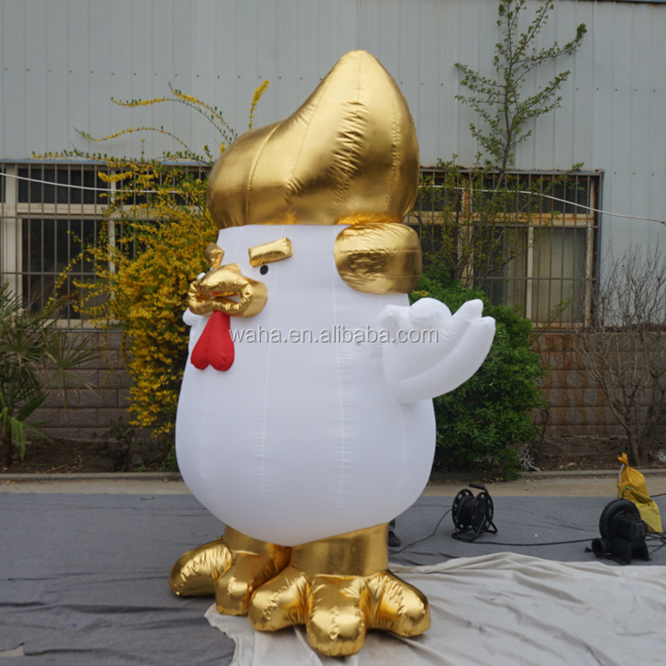 Popular giant inflatable rooster cartoon chicken inflatable chicken for sale