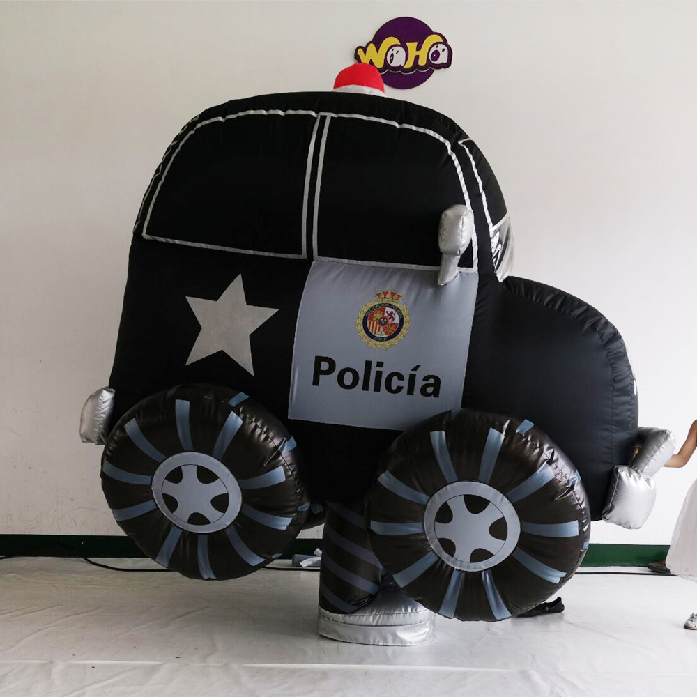 funny carnival parade inflatable walking car Advertising police type inflatable cartoon car model costume in advertising Inflat