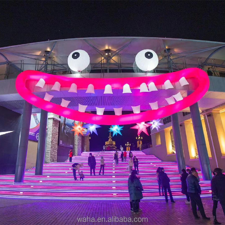 giant inflatable mouth balloon with eyeball