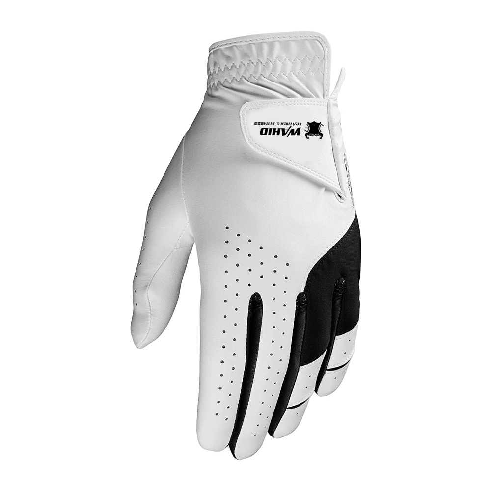 Best Quality Sublimation Printed Genuine Leather Golf Gloves Premium Soft Leather Pu Fabric Golf Glove