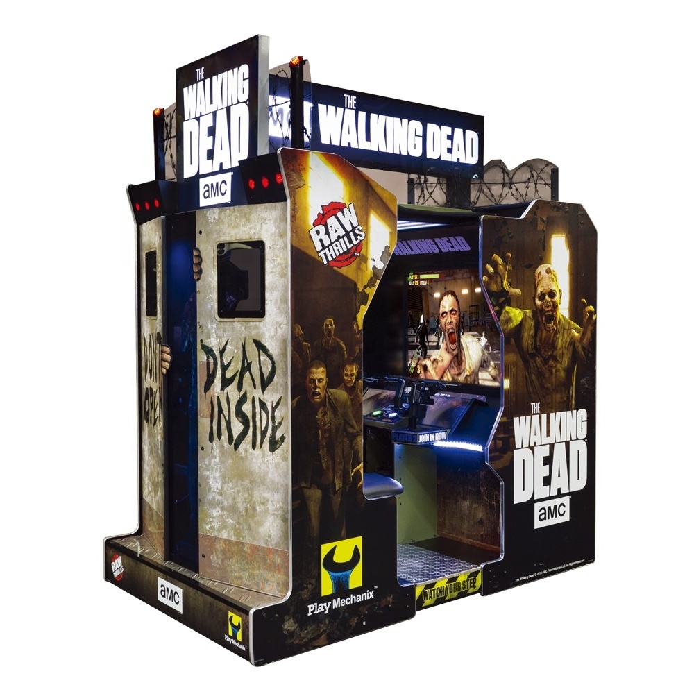 Immersive arcade shooting machine Shooting video game fight against the  zombies shooting game