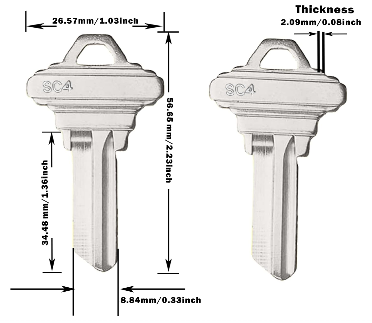 SC4 Key Blank House Home Door Key Blank Duplicator Duplication For Cutting Locksmith Tool Blank Key