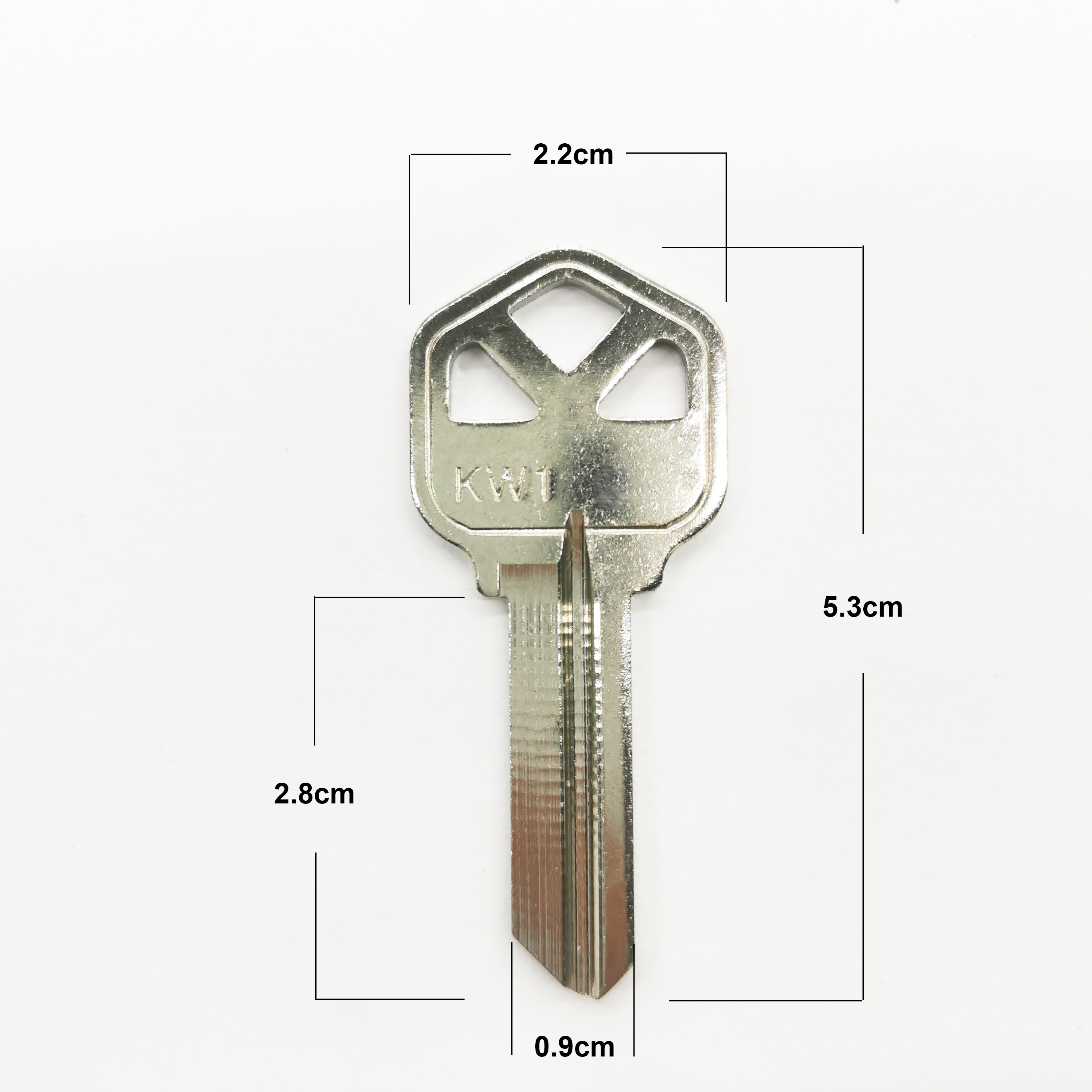 KW1 Nickel Key Blank - House Blank Keys with OEM Logo Customization for Distribution Factory Price Blanks