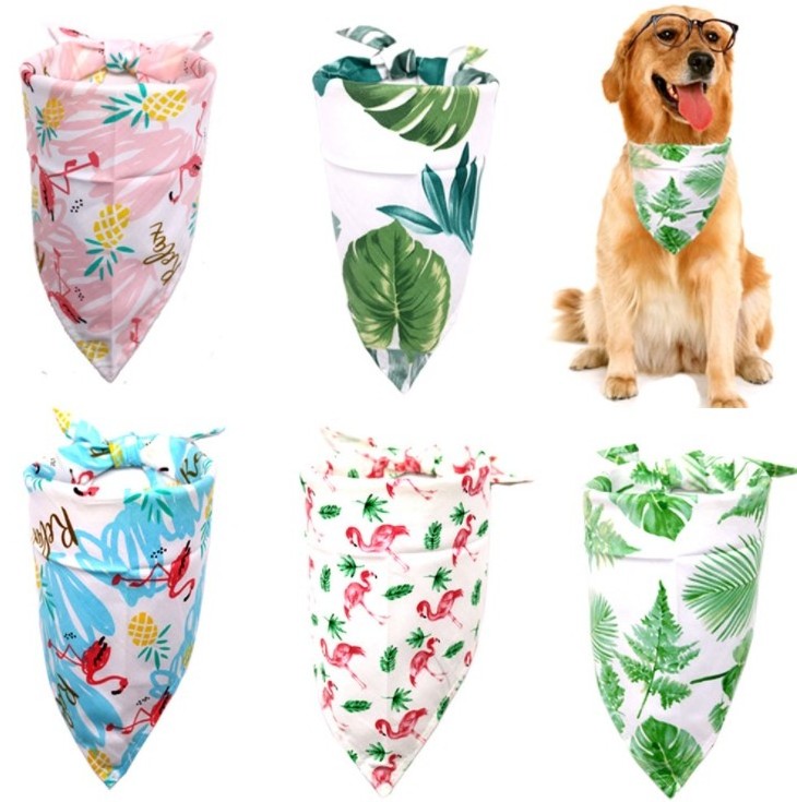 Pet Grooming Accessories summer Print Pet Dog Scarf Adjustable Size Dog Cat Bow Tie Personalized Dog Bandana