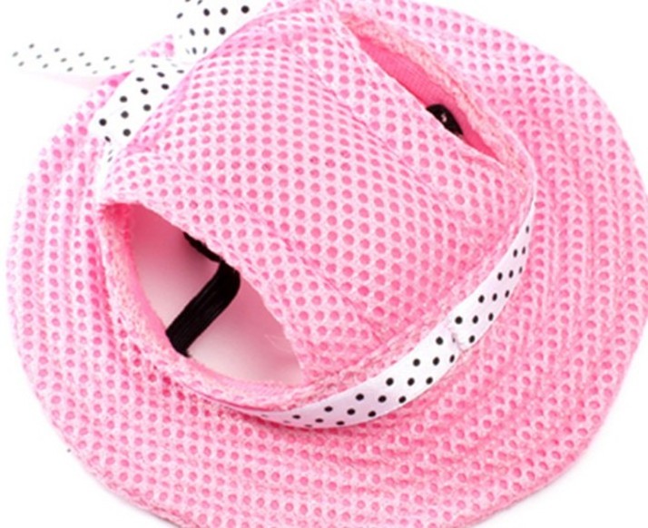 classic Small Dog Cat princess hat hat With Ear Holes Pet Products Outdoor Sun Hat