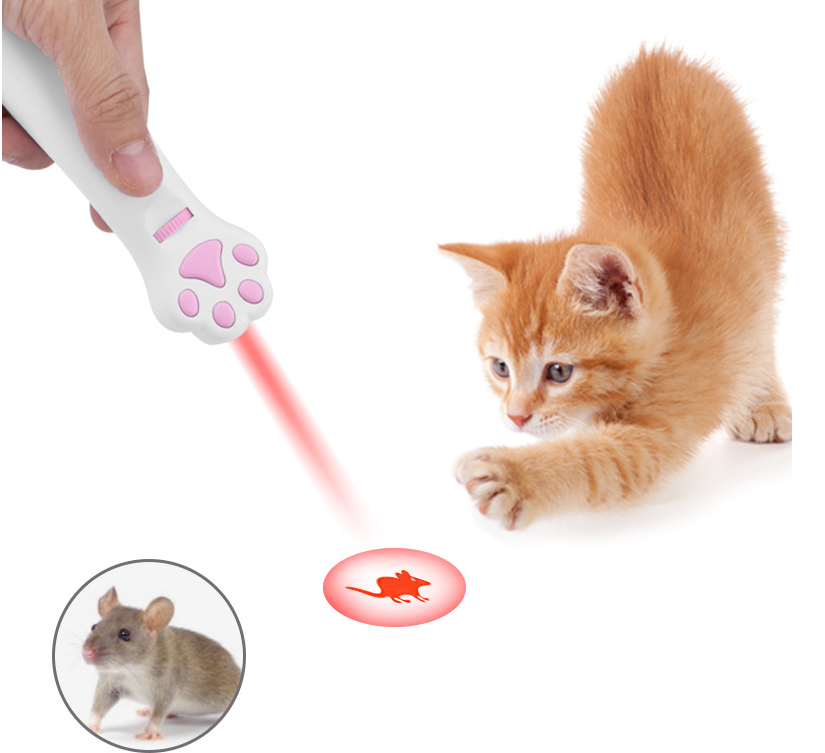 6 designs toy for Cat Paw Red Laser Pointer Exercise Interactive Cat Toy pink  battery Cat Laser Toy