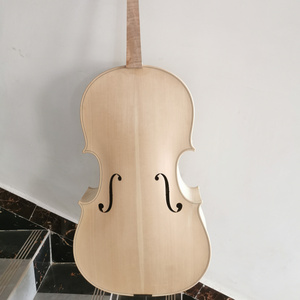 Hot selling high quality  unvarnished  Nice flamed  maple  cello  4/4