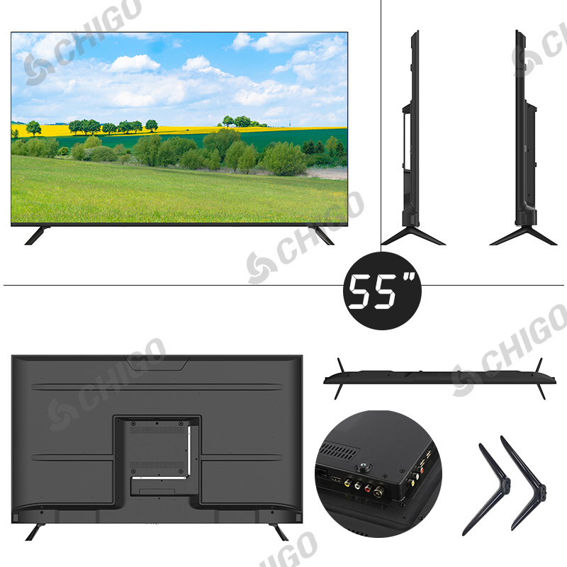 Frameless Tv 55Inch 4K Smart Led Customisable 55 Televisions Uhd Android