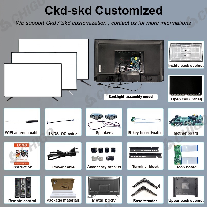 Open Cell 43 Inch Smart TV 4K Spare Part Panel LCD Display Screen Replacement LED LCD TV Screens For LED TV