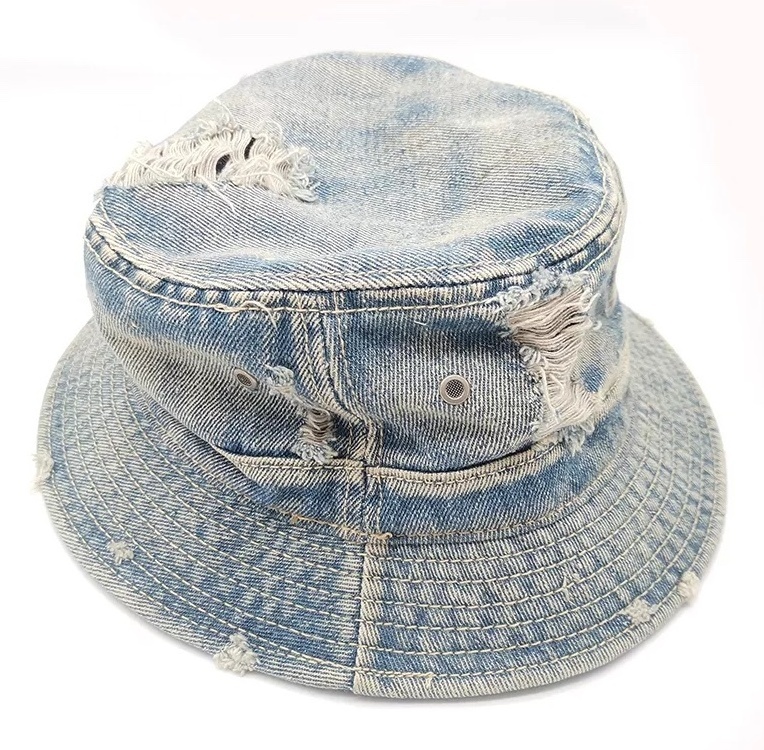 Vintage Washes Denim Bucket Cap Hip Hop Sun Hats Manufacturer Jeans Hats Outdoor Sun Protection Caps