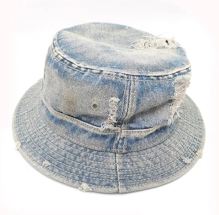 Vintage Washes Denim Bucket Cap Hip Hop Sun Hats Manufacturer Jeans Hats Outdoor Sun Protection Caps