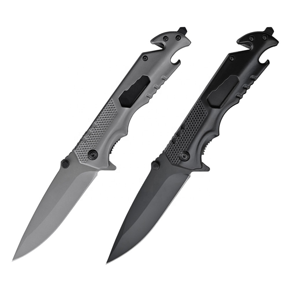 Hot Sale Stainless Steel Handle Folding Camping Survival Tactical Pocket Knife with Belt Clip