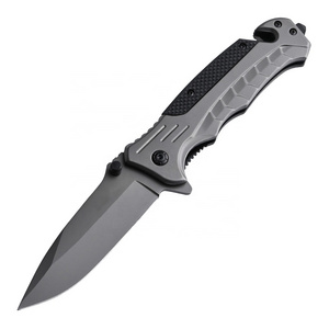 Wholesale Titanium Folding Steel Blade Tactical Camping Survival Pocket Knife With Glass Breaker