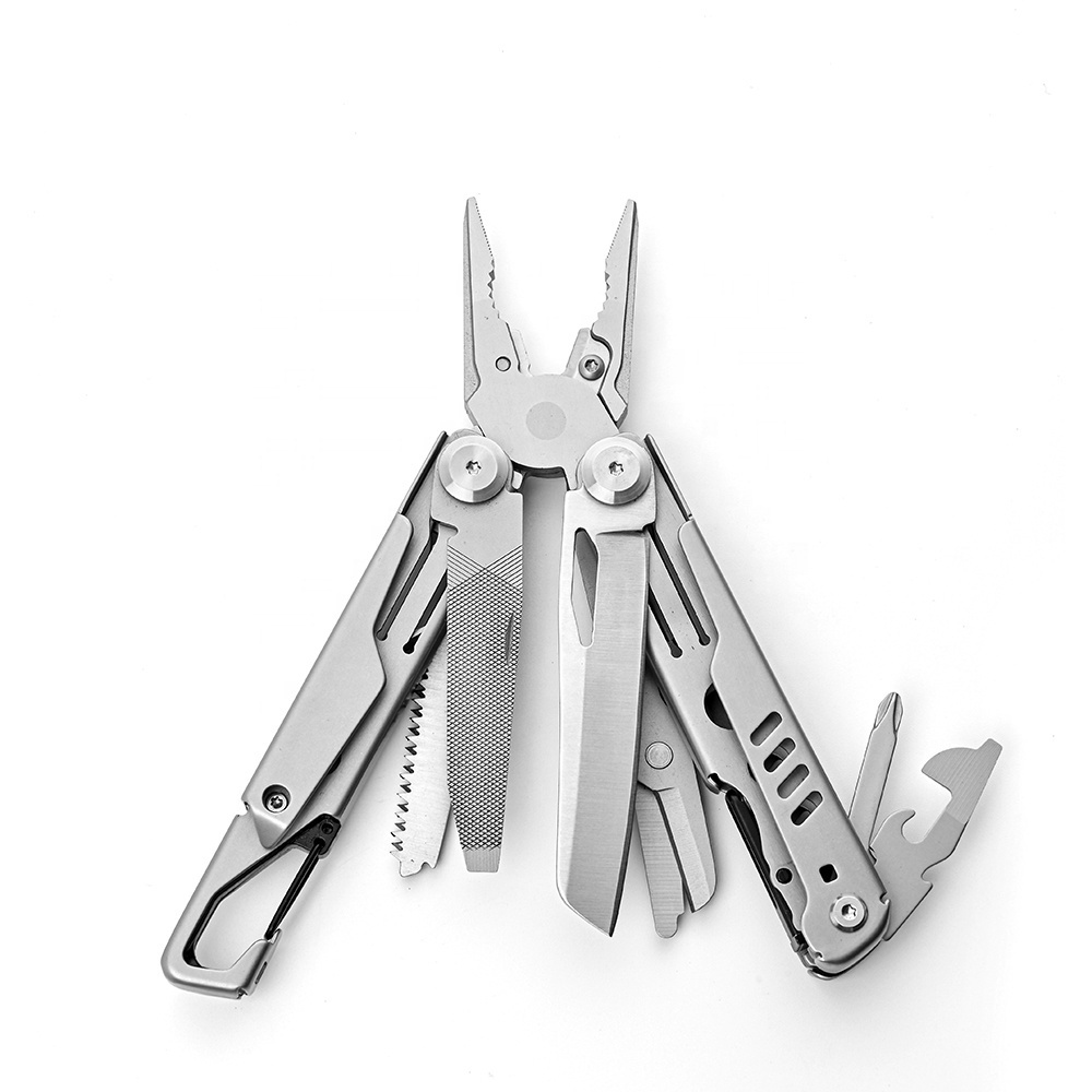 New Arrival 13 In 1 Stainless Steel Camping Folding Knife Multi Tool Combination Pliers With Carabiner