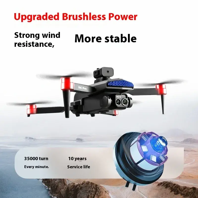 Waillynice D6pro Obstacle Avoidance Drone Brushless Motor Aerial Photography Remote Control Aircraft Four Axis Drone Drone