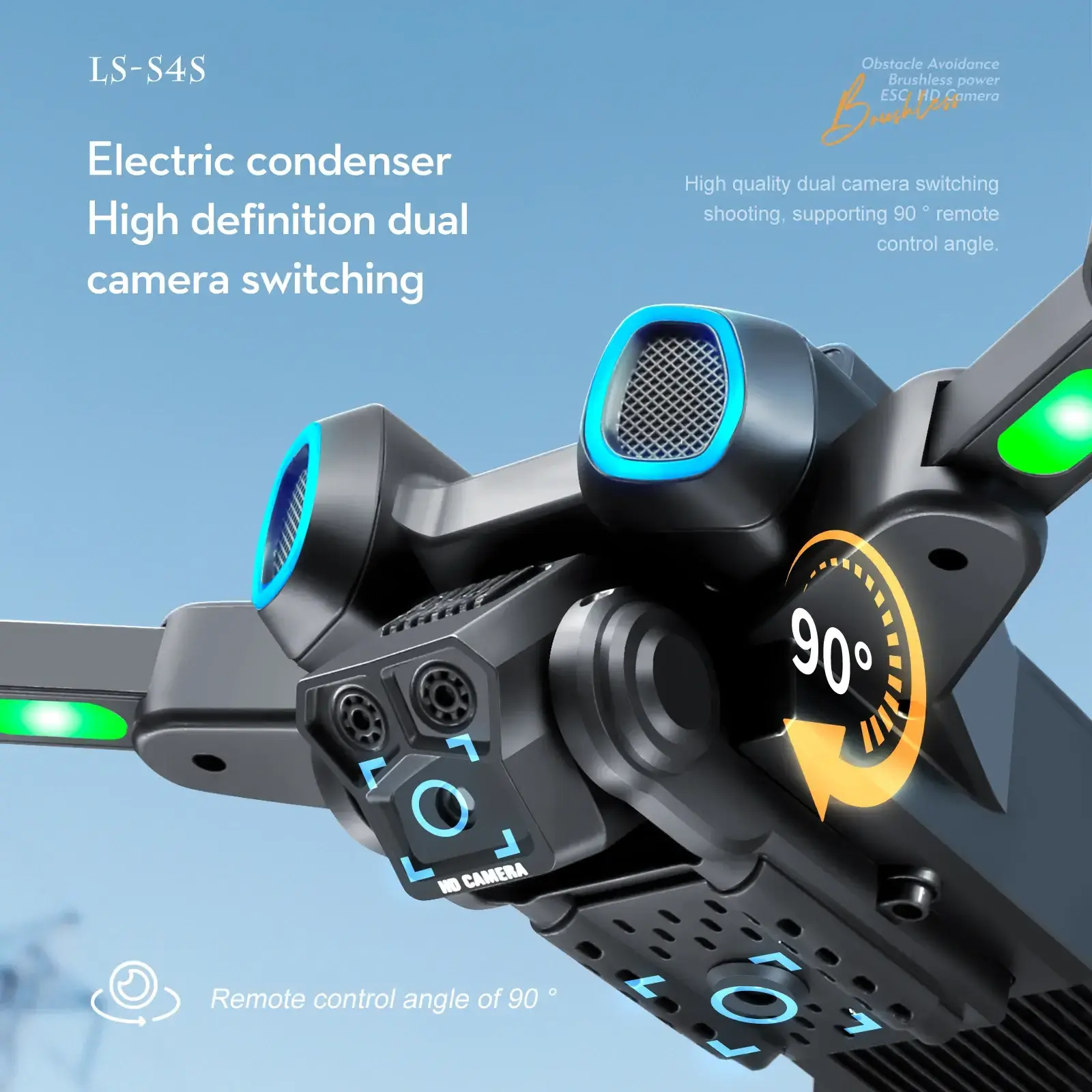 S4S 4K 6K 8K Professional drone Mini with camera Cool light drone brushless obstacle avoidance remote control drone