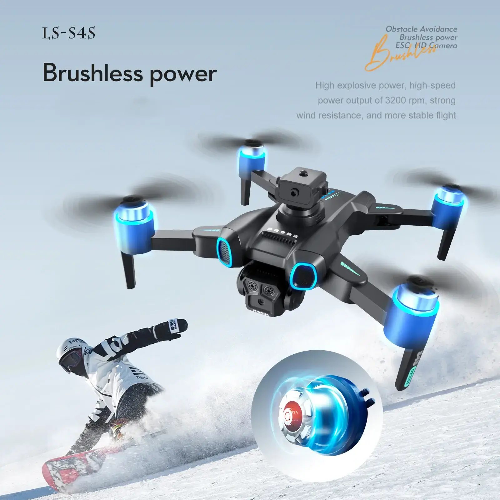 S4S 4K 6K 8K Professional drone Mini with camera Cool light drone brushless obstacle avoidance remote control drone