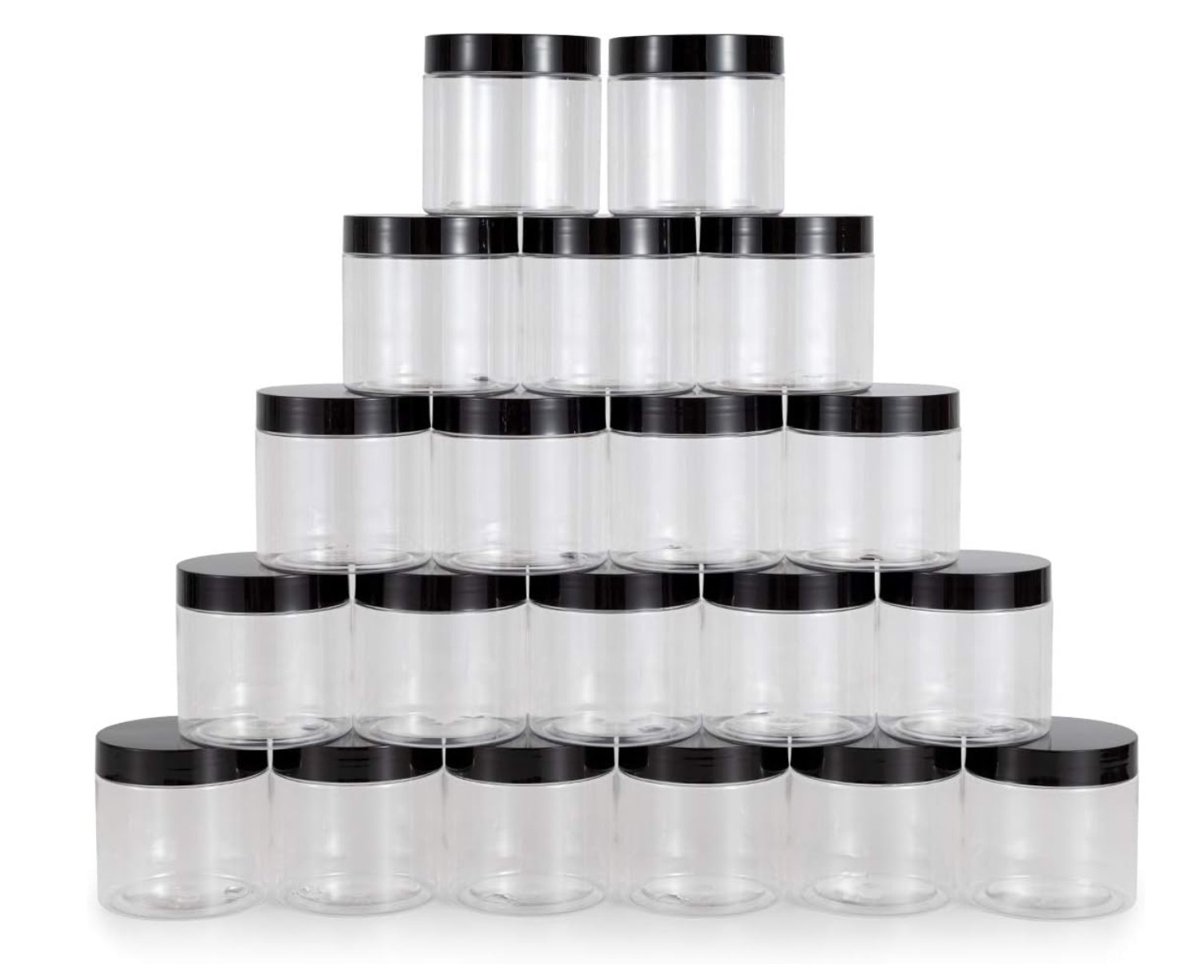 6 OZ Wide Mouth Jars with Airtight Lids, Clear Empty Slime Containers with Lids, Multipurpose Storage Jars