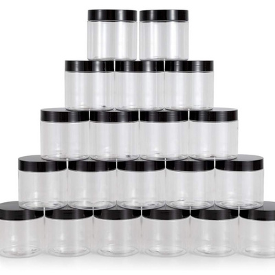 6 OZ Wide Mouth Jars with Airtight Lids, Clear Empty Slime Containers with Lids, Multipurpose Storage Jars