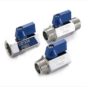 SS304 SS306 Stainless Steel 1/4 3/8 NPT BSPT Mini Air Gas oil water Ball Valve Male Female Threaded  Mini Ball Valve