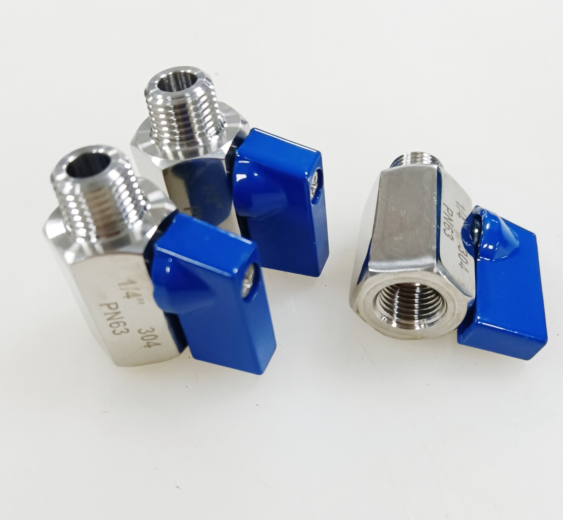 PN63 SS304 Stainless Steel 1/4 3/8 3/4 1/2 Inch NPT BSP PT BSPP CF8M Mini Air Ball Valve Male Female Mini Ball Valve