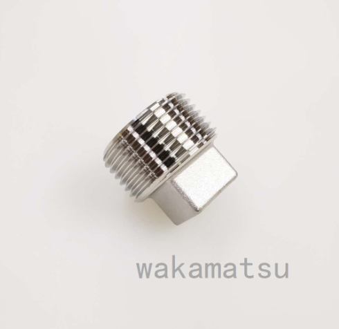 Customizable 1/2  stainless steel 316 square plug JIS Male NPT Quadrilateral plugs with external teeth Pipe Caps Pipe Caps