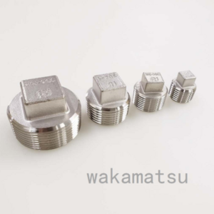 Customizable 1/2  stainless steel 316 square plug JIS Male NPT Quadrilateral plugs with external teeth Pipe Caps Pipe Caps