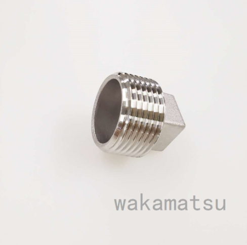 Customizable 1/2  stainless steel 316 square plug JIS Male NPT Quadrilateral plugs with external teeth Pipe Caps Pipe Caps