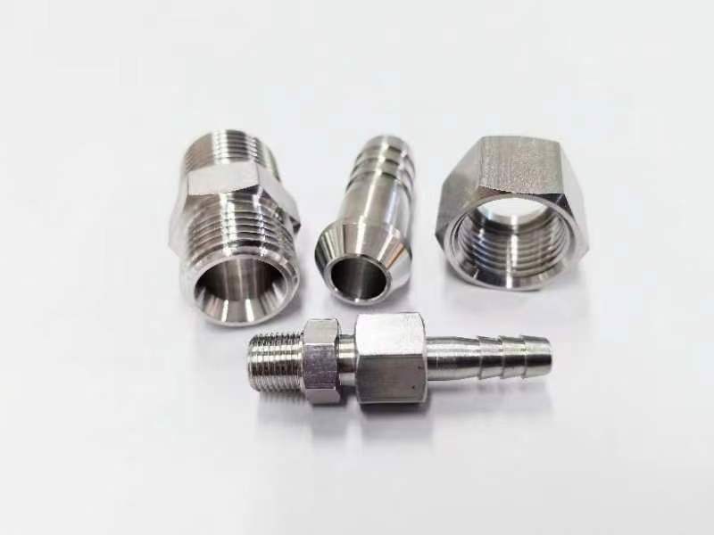 Wholesale High Quality Customizable Stainless Steel NPT Tube Union Thread Adapters 1/2 Barb to 1/2 NPT Connector Fitting