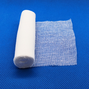 100% Contton medical absorbent bandage roll dressing bandage roll gauze swab for wound care, with CE certificate