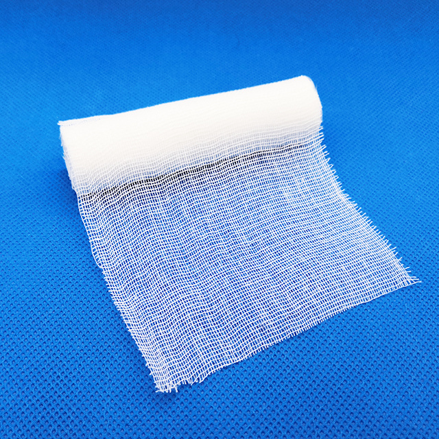 100% Contton medical absorbent bandage roll dressing bandage roll gauze swab for wound care, with CE certificate