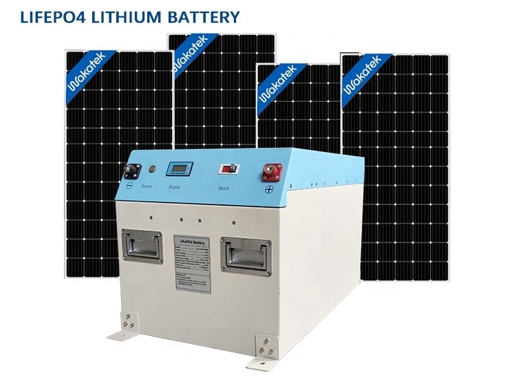 WAKATEK Solar System Hybrid Solar Panel Power System 10KVA 10KW Residential Photovoltaic Solar System Batteries Kits