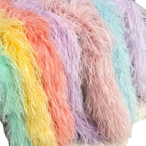 2M Quality Fluffy Ostrich Feather Boa Wholesale Thick Carnival Party Feather Shawl Clothing Wedding Dress Sewing Accessories