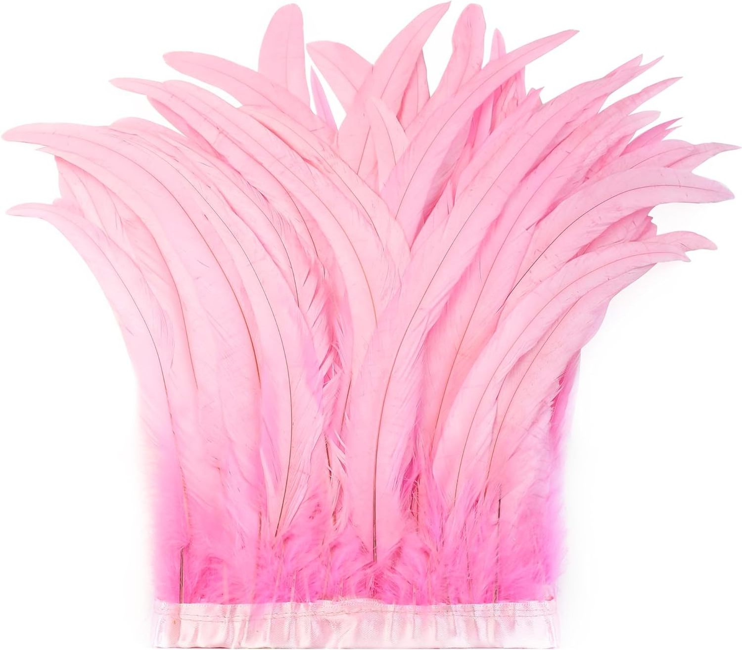 2M/Piece Pink Rooster Tail Feather Fringe Various Sizes/Colors Pheasant Feathers Ribbon Carnival Costumes Accessories