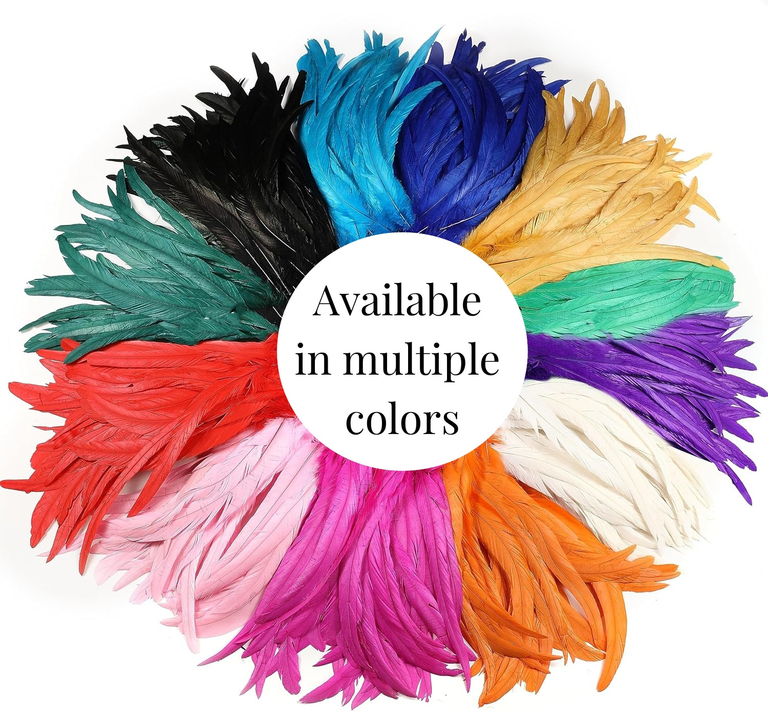 2M/Piece Pink Rooster Tail Feather Fringe Various Sizes/Colors Pheasant Feathers Ribbon Carnival Costumes Accessories