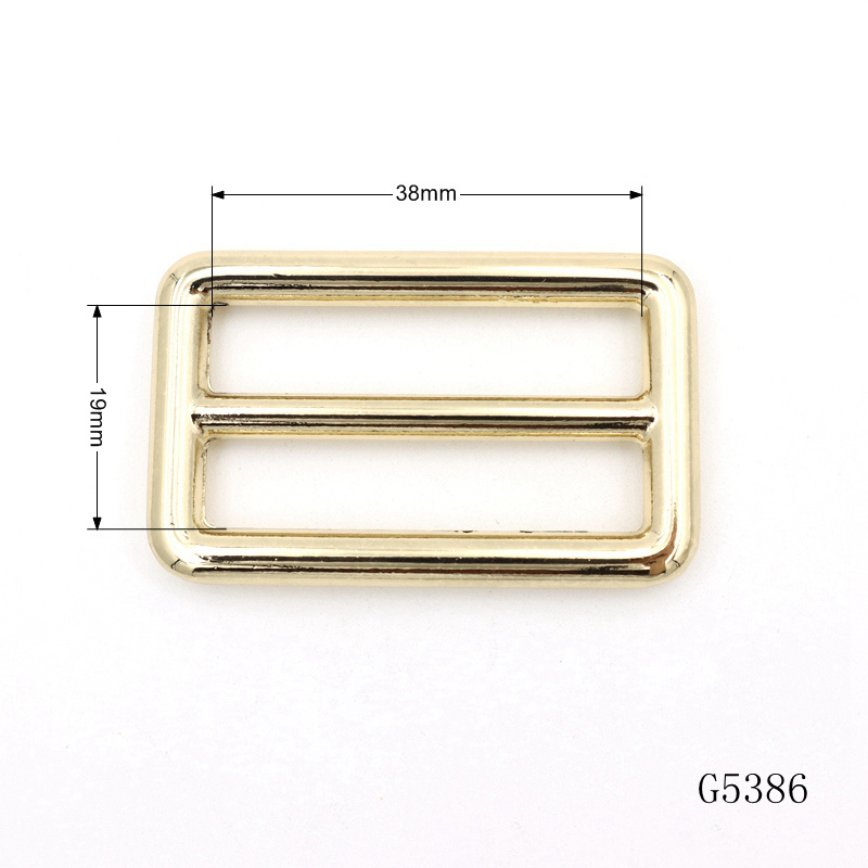 16mm 19mm 25mm Strap Slide Buckle Smooth Polished Metal Triglide Buckle For Bags