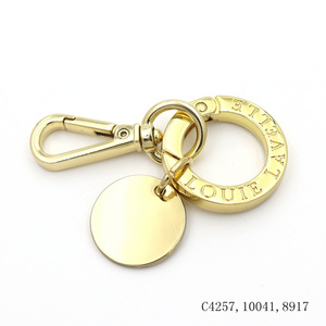 Hot Selling Key Chain Accessories Custom Spring Clasps With Key Ring And Logo Tags