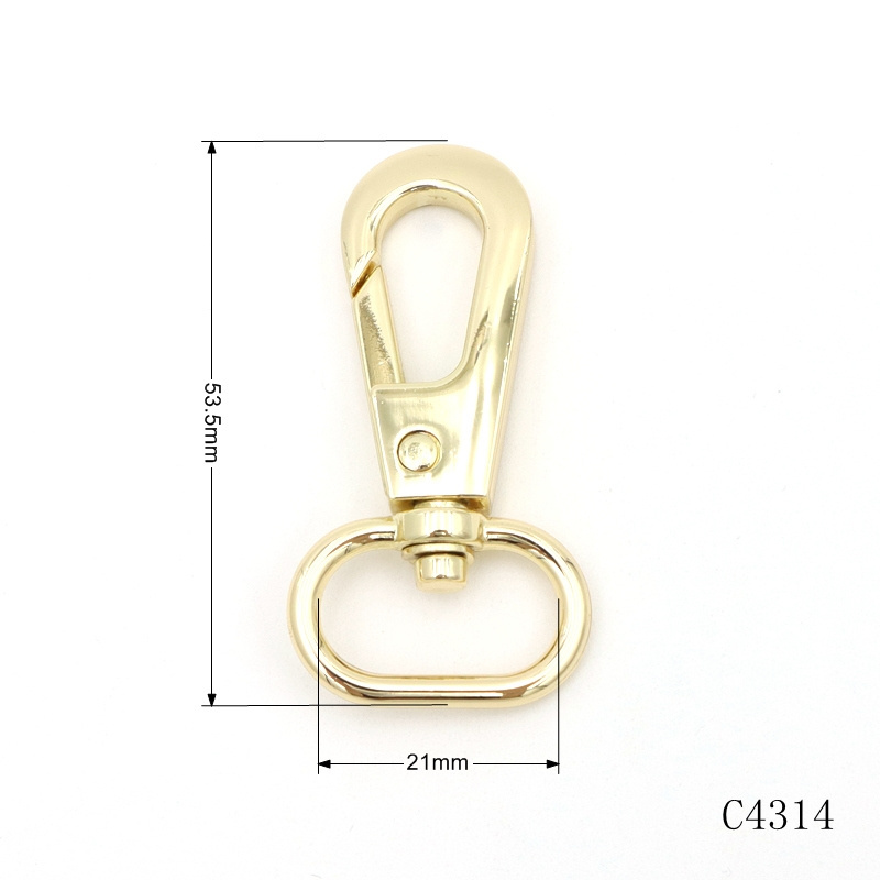 Light Gold Lobster Swivel Clasps 21mm Heavy Duty Swivel Trigger Clips Snap Hooks for Straps Bags Belting Leathercraft